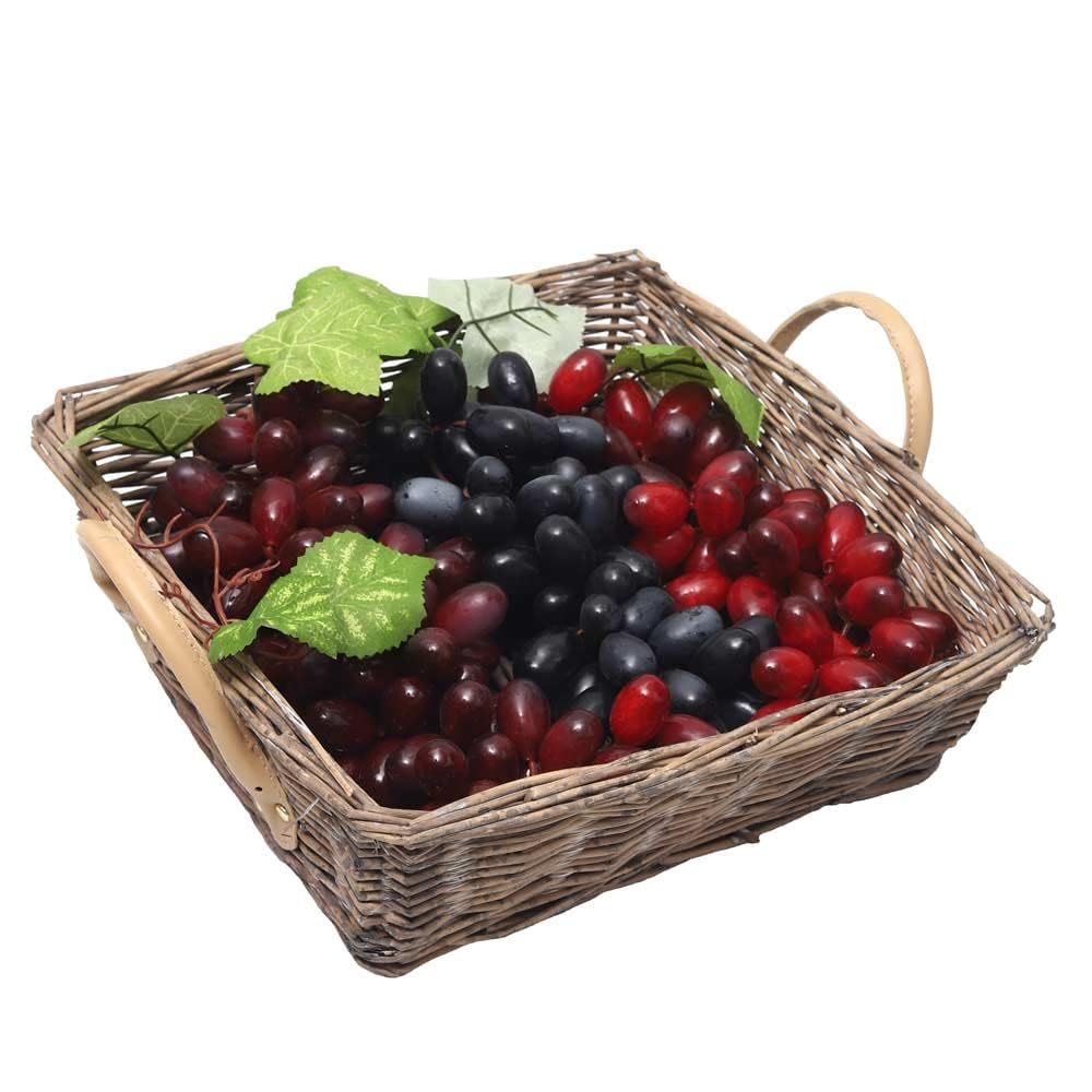 YATAI Fruit Basket, Natural Study Willow Basket, Vintage-Style Picnic Basket With Handles, Rattan Ramadan Basket, Easter Basket, Bread Basket, Multipurpose Storage Baskets for Fruit, Candy Gift (S)