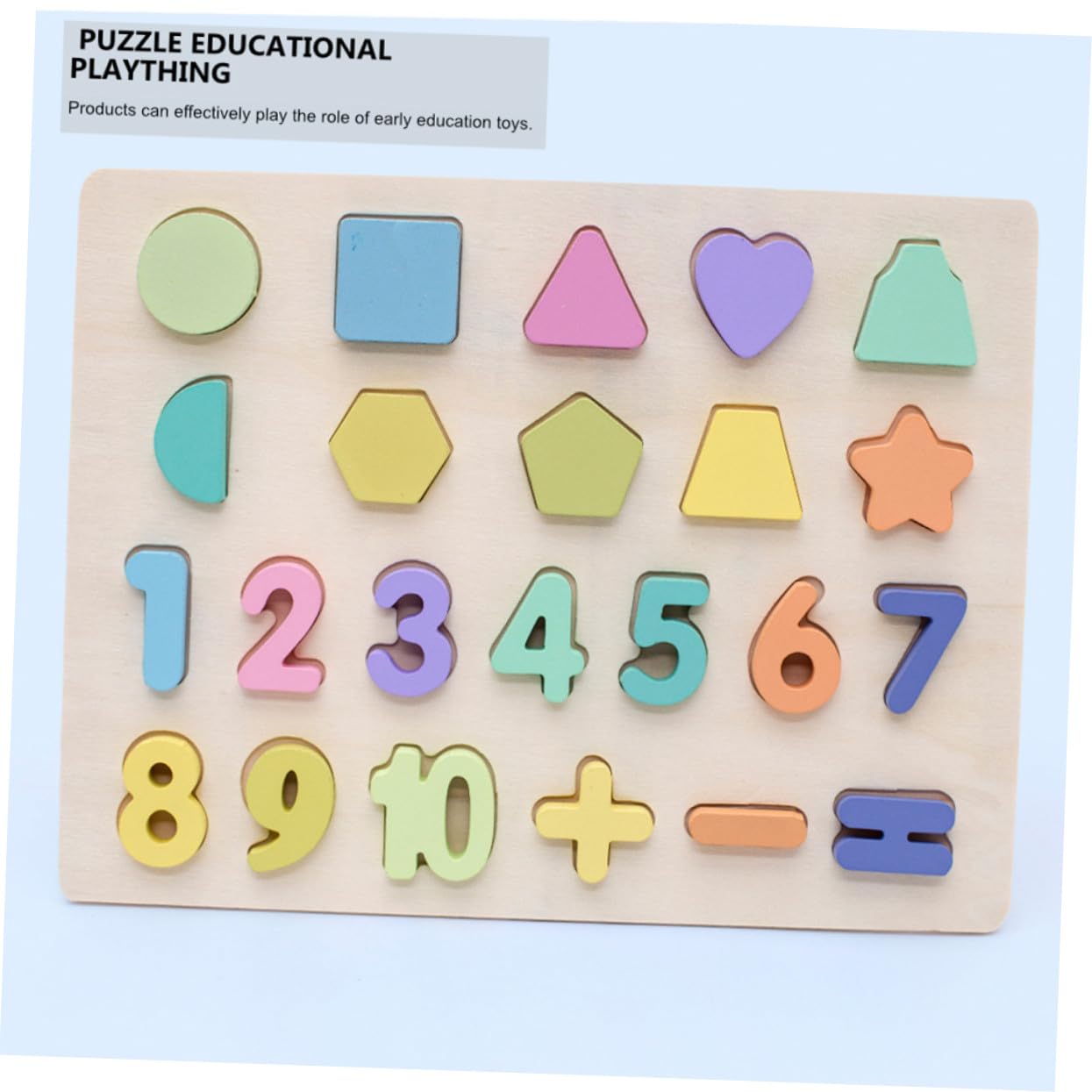Puzzle Educativo per Ragazzo Ragazza in Legno Numeri e Lettere, da 4 Pezzi, Superficie Liscia per Apprendimento Precoce e Sviluppo Cognitivo, Gioco Didattico per Prime Scoperte