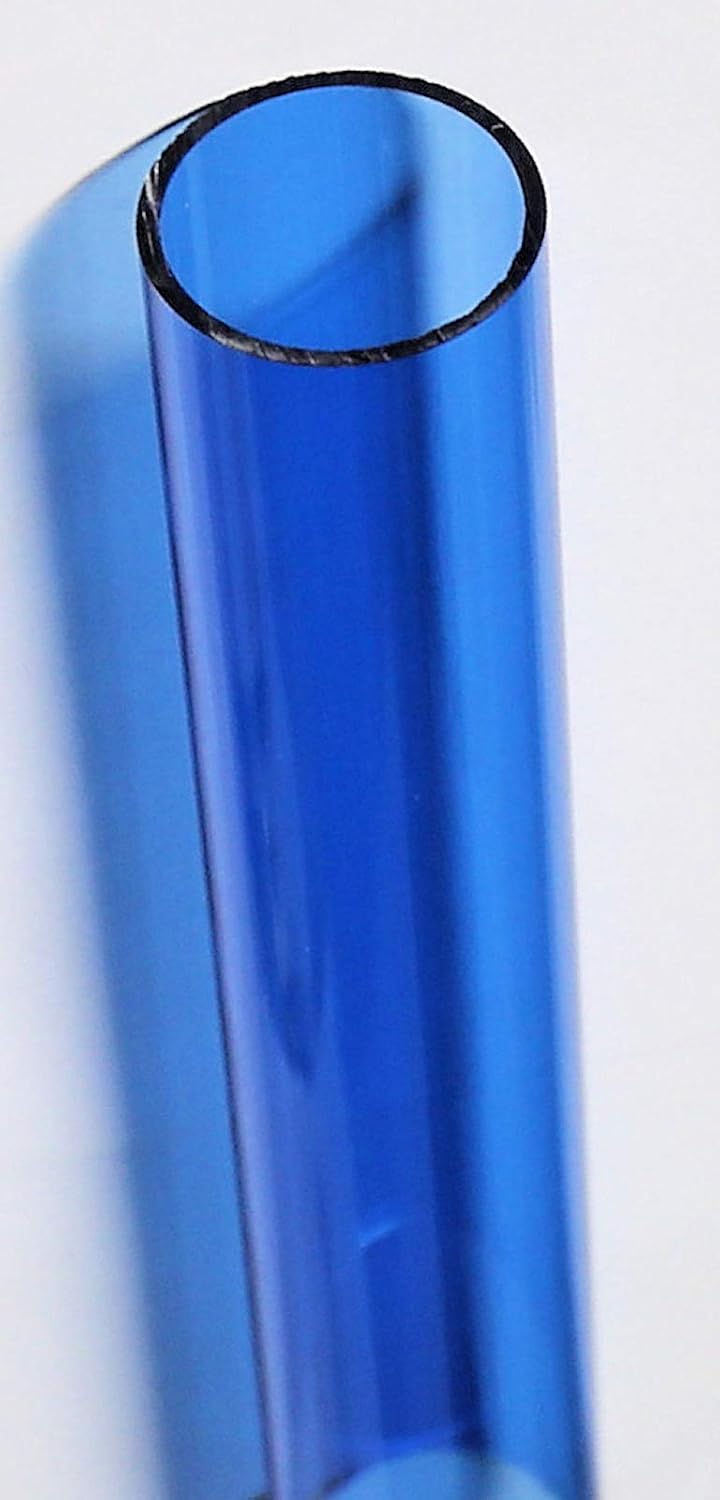 2 OD x 1 3/4 ID x 36 Long Clear Blue Translucent Acrylic Plexiglass Lucite Tube - 2 Inch Diameter
