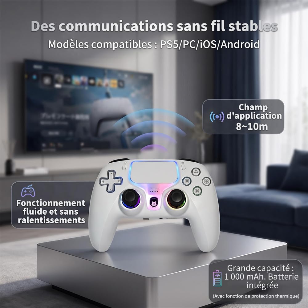 NBCP Controller wireless compatibile con PlayStation 5 / PS5 Pro/Slim/PC