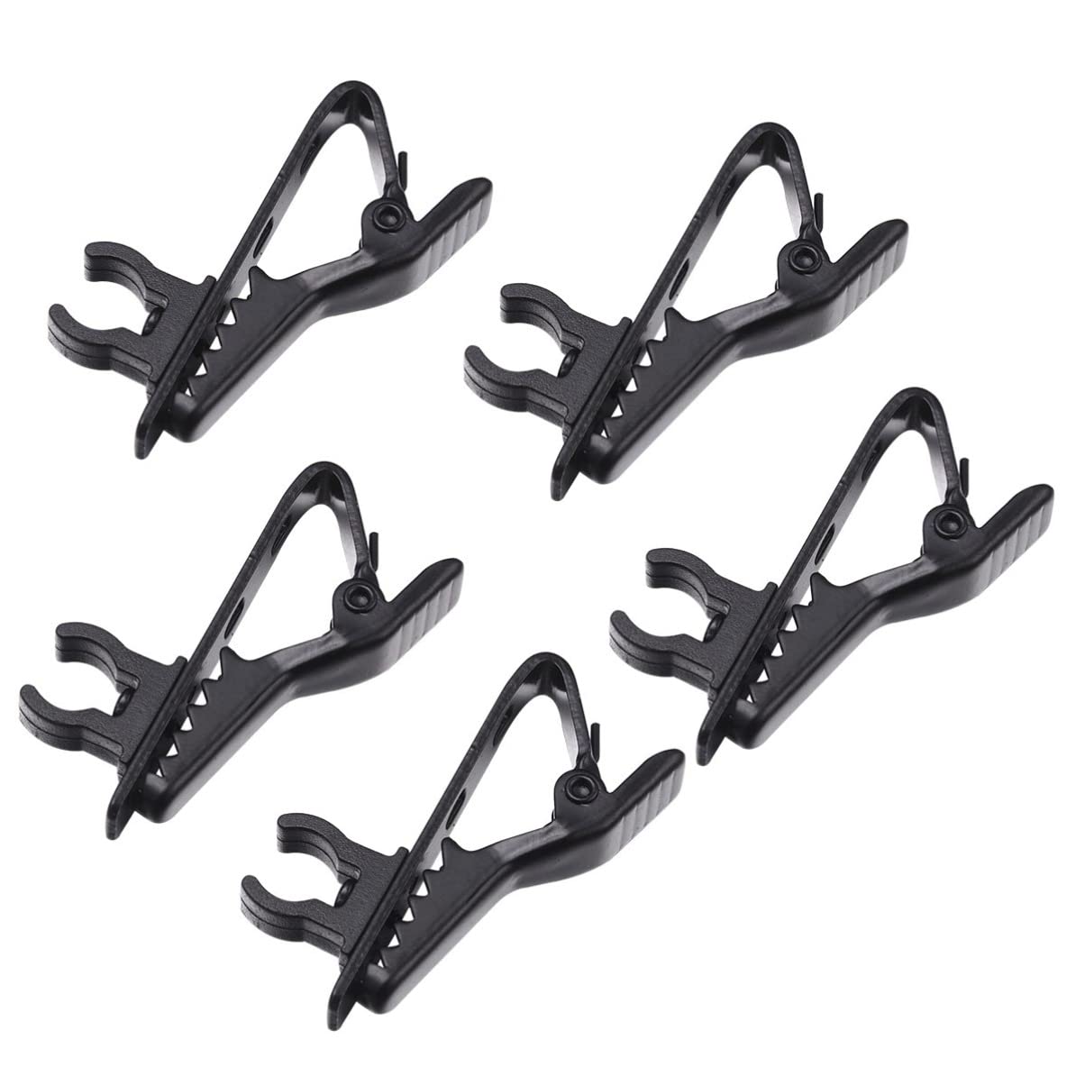 ULDIGI 10Pcs Microphone Clip Lapel Tie Clip for Lavalier Microphones Compact High Sensitivity Design for Lectures Online Chats Podium Speeches