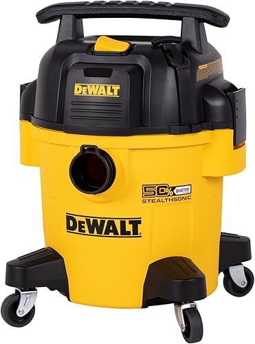 DEWALT STEALTHSONIC - Aspiradora de tienda de 5 galones para uso húmedo y seco, potente succión y portátil con accesorios, aspiradora ultra