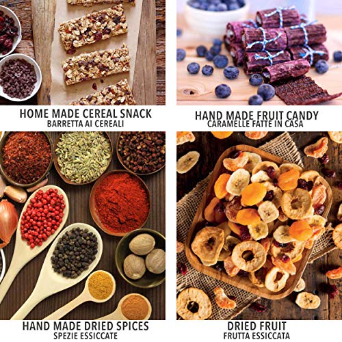 Classe Italy | Dörrgerät für Lebensmittel, niedriger Energieverbrauch, 5 Jahre italienische Garantie, BPA-frei, Dörrgerät für Obst, Gemüse, Fleisch, Fisch, Trockenfrüchte, 500 W, 23 Liter, Stahl – Bild 7