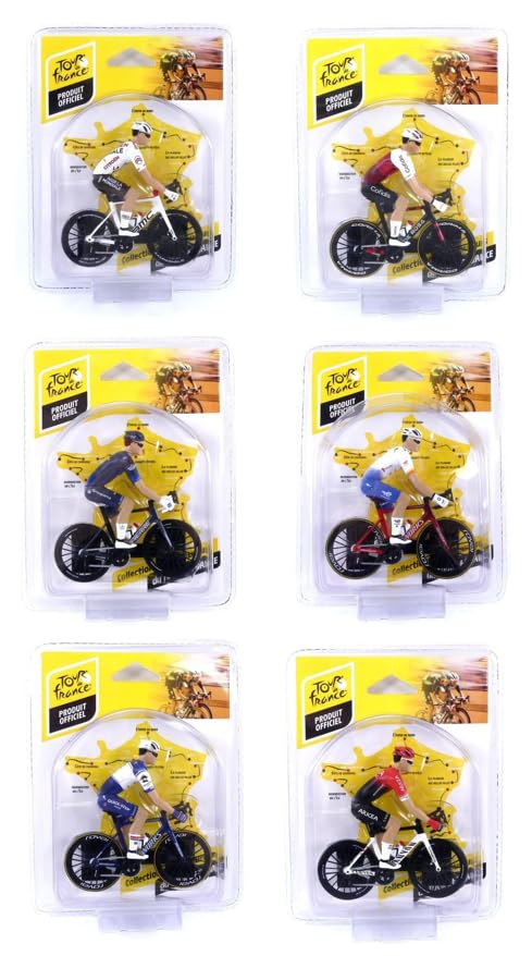 OPO 10 Lot de 6 Figurines Coureurs Cyclistes Tour de France 2023 - Compatible avec SOLIDO 1/18 - TDF11-12-13-14-15-16