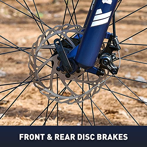 Viribus Fat Tire Bike, Mens Bike Mens Mountain Bike With Full Suspension, Shimano 21 Speed & Aluminium Alloy Frame, 26" Mtb Adult Bike Bicycle With Gloves & Light, Fat Mountain Bike, Blue #TOP6