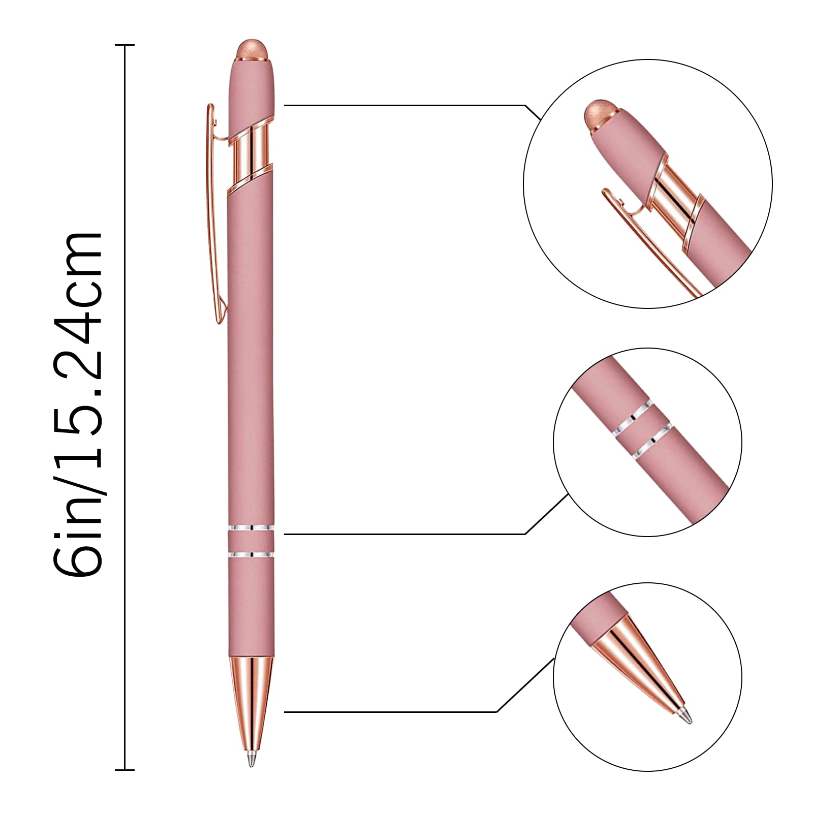 Ballpoint Pen Black Ink for Smooth Writing Retractable Pen 2-in-1 Medium Point Pen Gift Box Set for Office — view 2