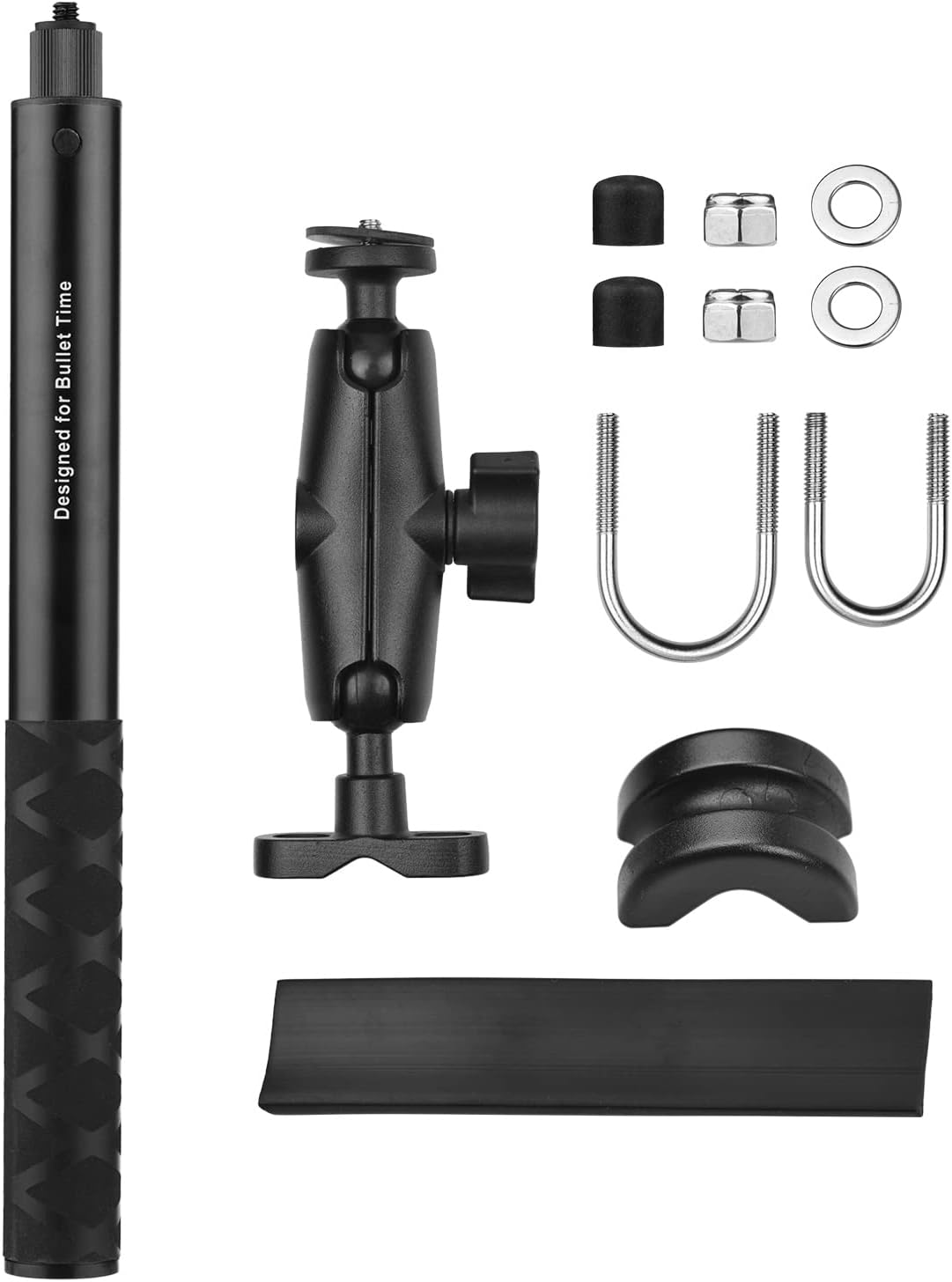 【エレガントで実用的♪】Andoer オートバイ バイク 見えない自撮り棒 ハンドルバーマウントブラケット 28cm-115cm 長さ調節可能 1/4インチ