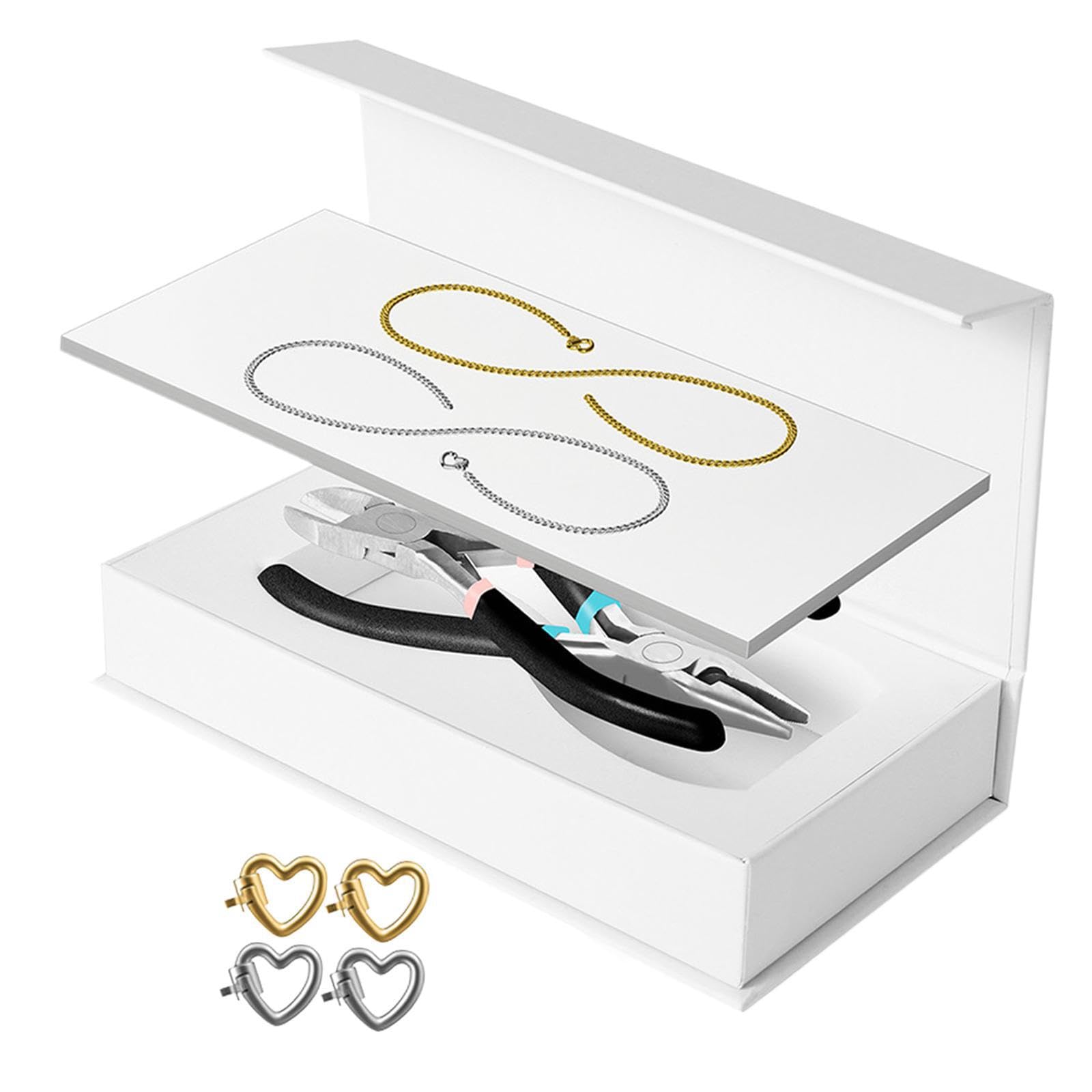 Set di braccialetti permanenti per coppie, kit per la creazione di gioielli, serate romantiche, anniversari, idea regalo premurosa, kit per, 1 Argento 1 Oro, Lunghezza della catena: 23 cm