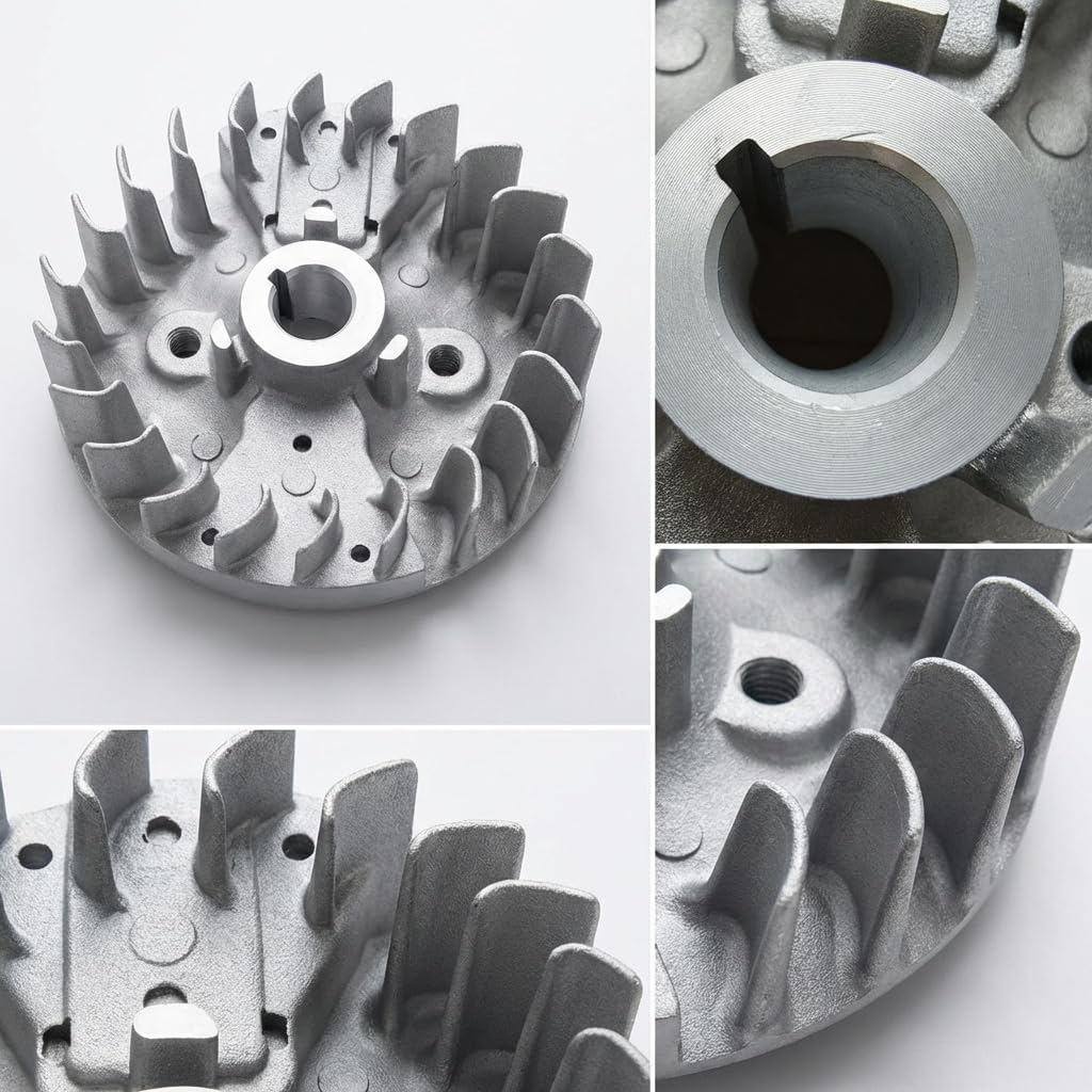 Aluminum Flywheel Replacement for Honda GX35 GX35N GX35NT UMK435 4 Stroke Motor, Compatible with Brush Cutter, Grass Trimmer, Lawn Mower 31110-Z0Z-003 31110-Z3F-003