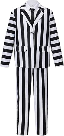 Parte Superior A Rayas En Blanco Y Negro + Máscara De Ojos