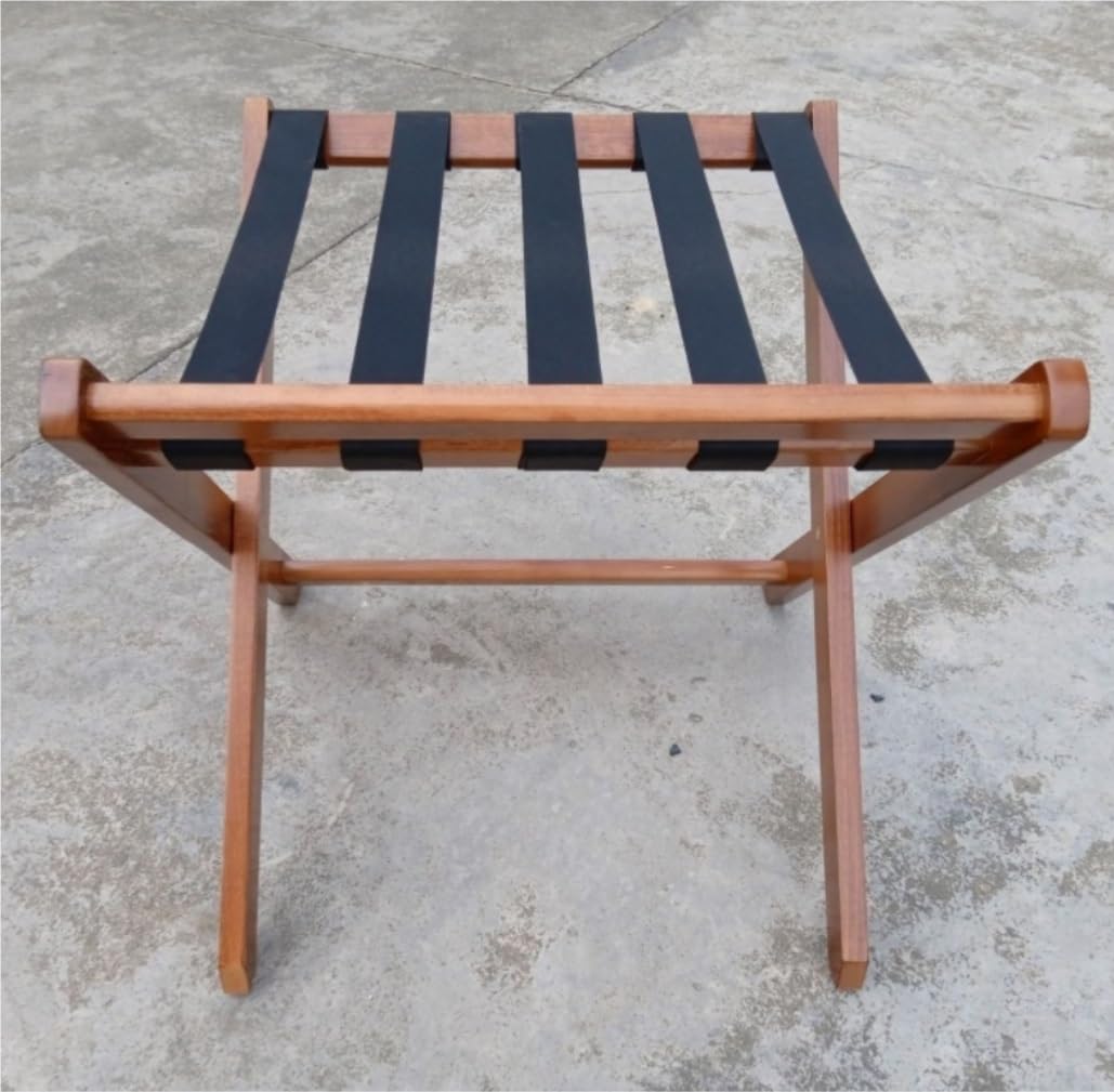 Portamaletas para Hotel,Portaequipajes Portaequipajes Trasero De Madera For Hotel, Estante Plegable Multifuncional, Maciza For Habitación Estante para el Hogar