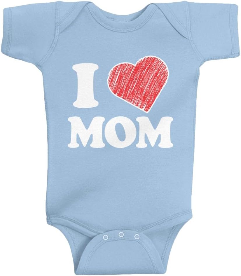 Threadrock Unisex Baby I Love Mom Bodysuit