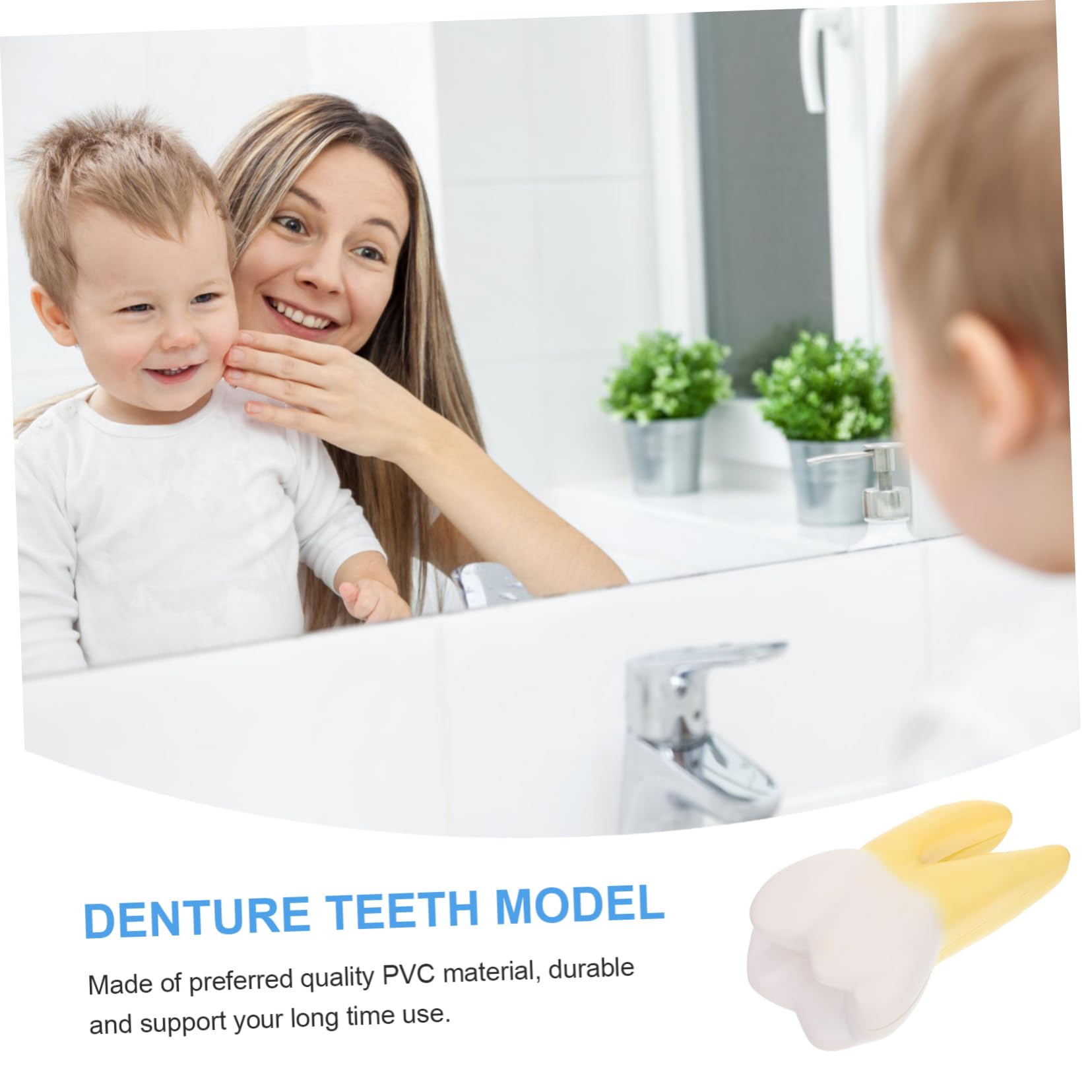 Modello Molare Anatomico in Pvc per Dimostrazione Dentale | Giallo, Leggero, Realistico, per Cliniche Odontoiatriche e Insegnamento