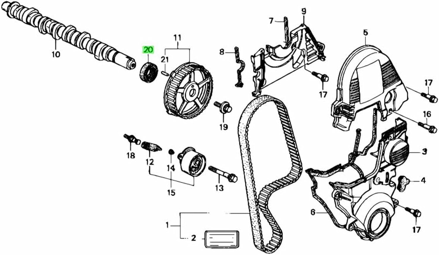 Cam Camshaft Seal Gasket for Honda Civic 1984-2005 D16Z6 D16Y8 D15 D16 D17 SOHC 45x29x8 91213-P2F-A01 91213P2FA01