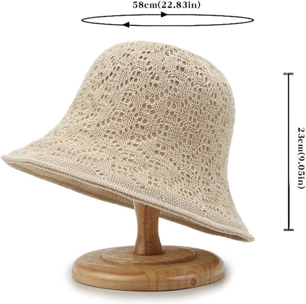 Sombrero de cubo for mujer, gorra de pescador elegante, gorras de pescador con protección solar for mujer, sombreros de paja for mujer, sombrero de visera de ala grande for playa al aire libre de vera