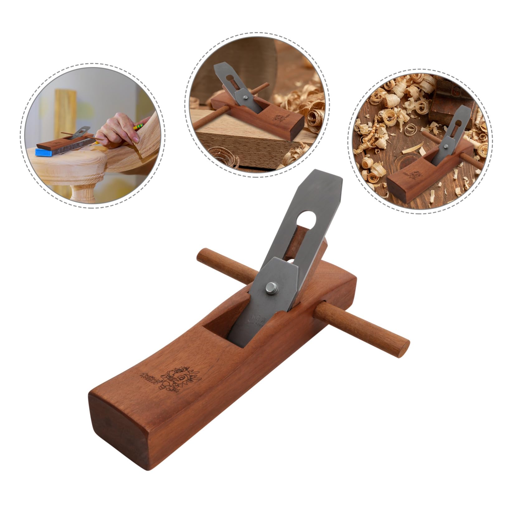 LALAFINA Pialla Manuale per Lavorazione del Legno in Legno e Lama in Acciaio Utensile Portatile per Falegnami e Carpentieri Dispositivo Durevole Facile da Usare
