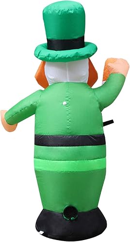 Miniatura 3 de Luminous Day San Patricio decoración inflable para vacaciones luz LED irlandesa luces de Navidad para exteriores cadena de copo de nieve