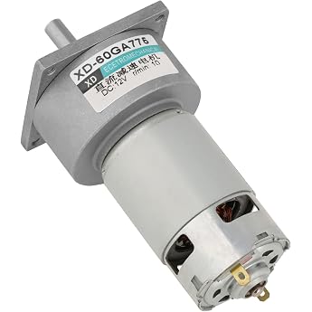 DC12V / 24V 35W Mini DC Gear Motor with Adjustable Speed Metal Large Torque Motor CW/CCW 12V 10rpm