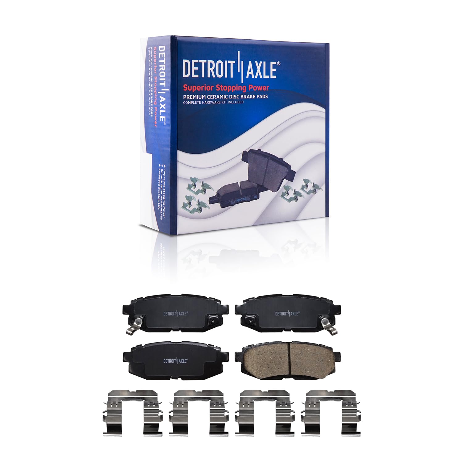 Detroit Axle - Rear Brake Pads for Subaru Outback Forester Legacy BRZ