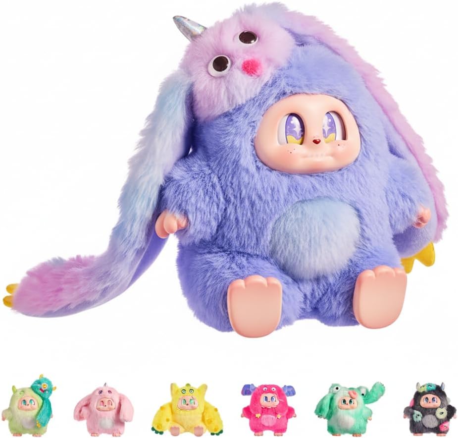 POP JOY Monster Cupa Twin Universe Series Plush Blind Box – Soft Vinyl Plush Monster Collectible, Cute Mystery Stuffed Toy with Hanging Loop Birthday Holiday Pendant Gift (One Random Box)