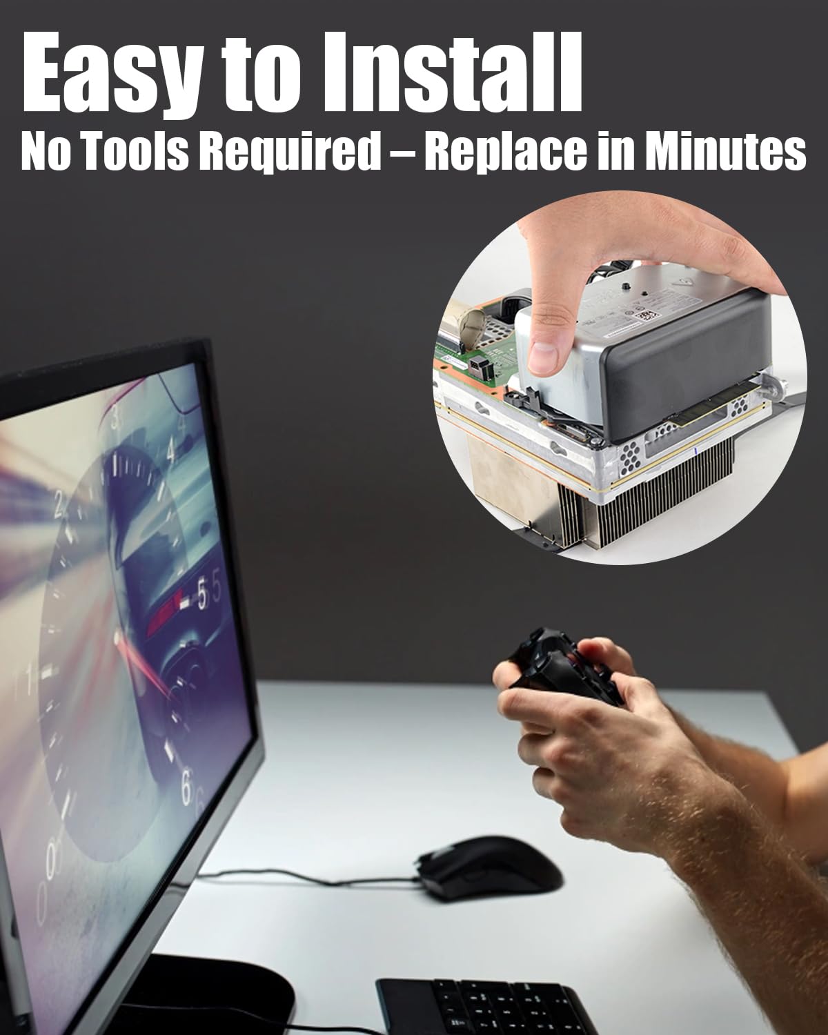 Caricatore Brick - Alimentatore interno per driver di gioco Microsoft Xbox Series X, adattatore di alimentazione e adattatore CA 100-127 V 200-240 V