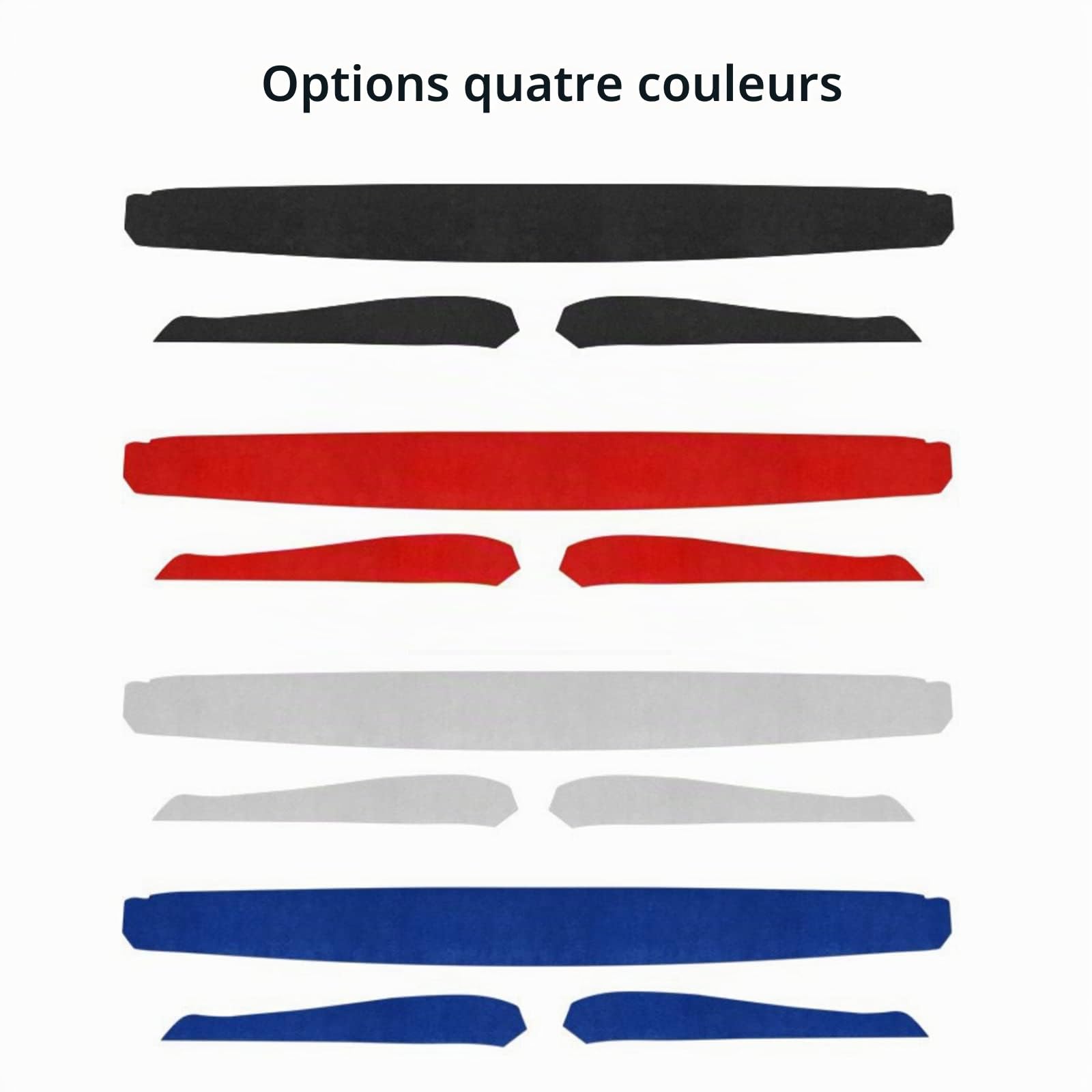 Film pour tableau de bord et panneau de porte avant Compatible avec matériau Alcantara Compatible avec Tesla Model Y Model 3 2018-2023 (Black9002)