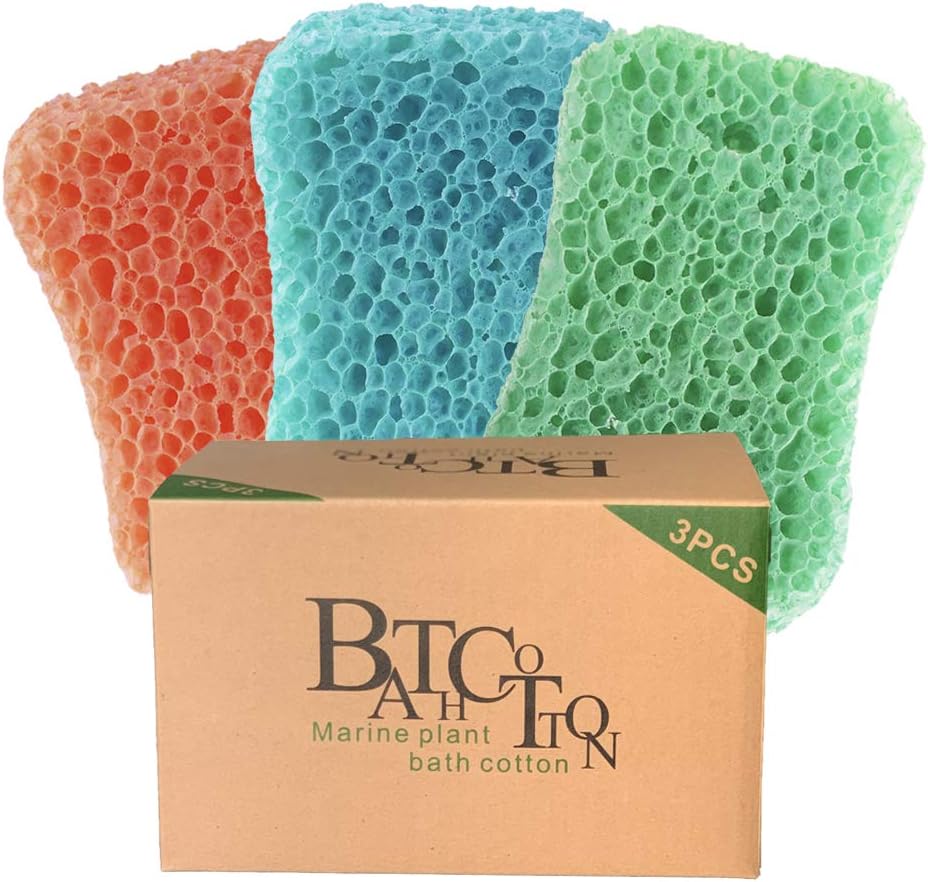SENFAR Bath Sponge 3 Pack Shower Sponges for Cleaning