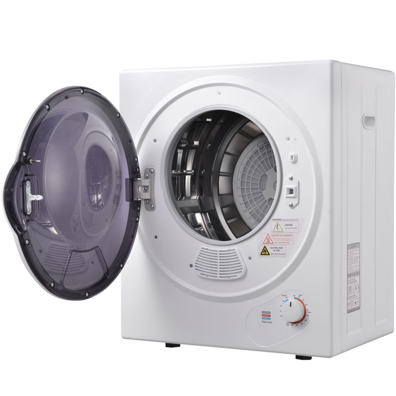 Mini sèche-linge mural 2,5 kg double filtre chauffage céramique PTC tambour acier inoxydable