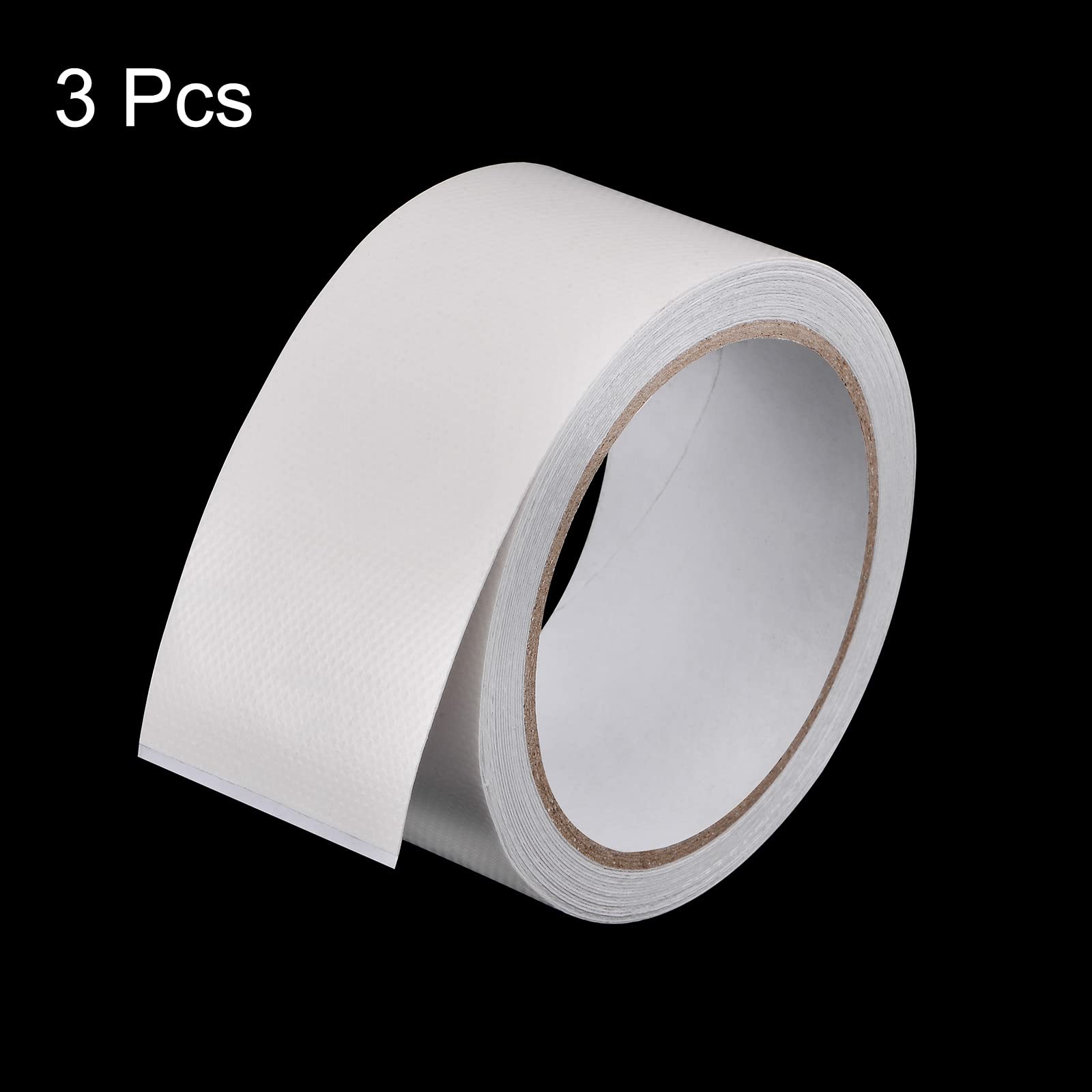 KeuLen Klebeband, Planen-Reparaturband, Zelt-Reparaturband, 3 Stück, 5,1 cm x 4,6 m, universelles wasserdichtes Markisentuch-Reparaturband for Bastelarbeiten, Heimwerker, Outdoor-Zelt, weiß