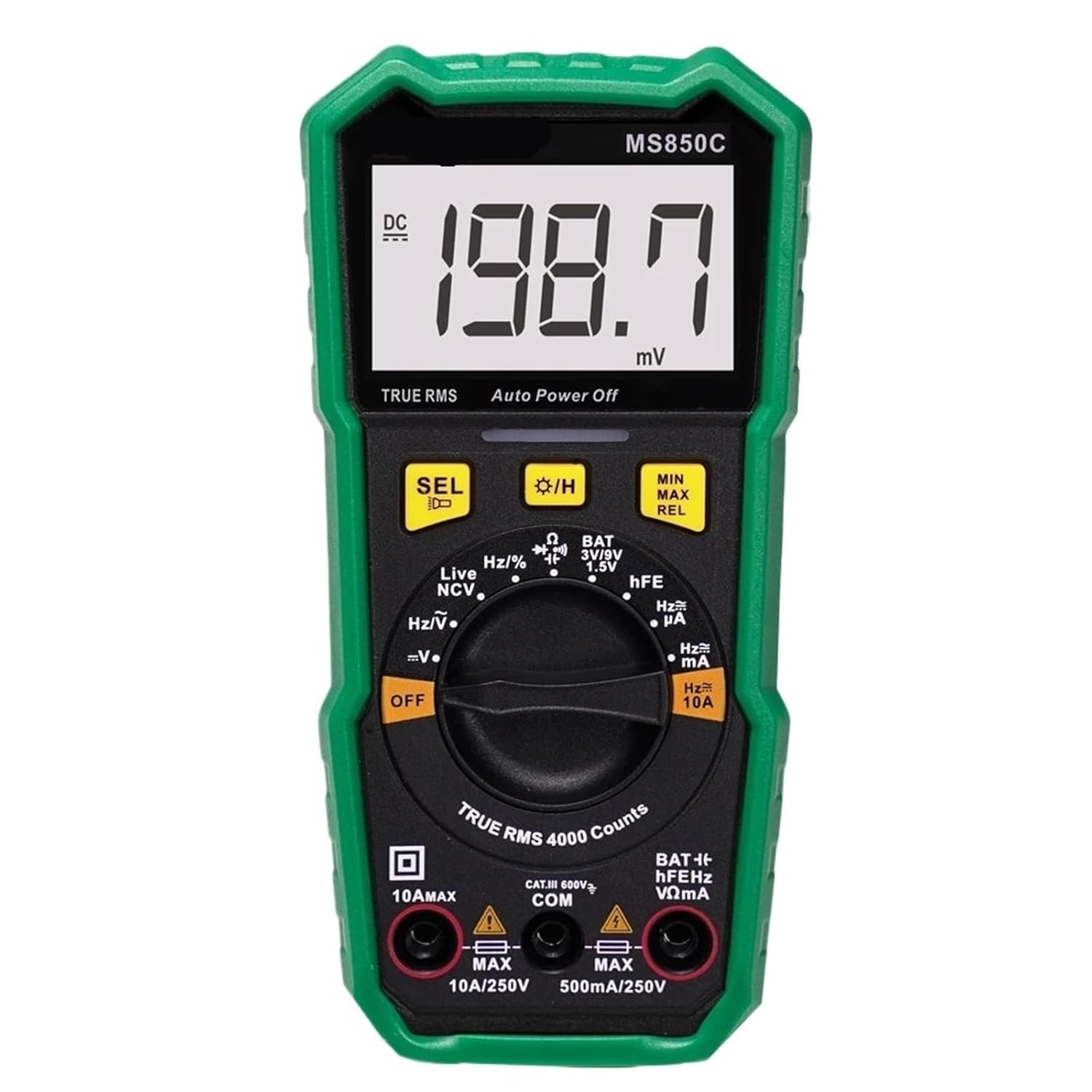 1pc Multimeter MS850C Tester Digital Multimeter 2000 Counts Auto Ranging AC/DC Voltage Temperature Measuring