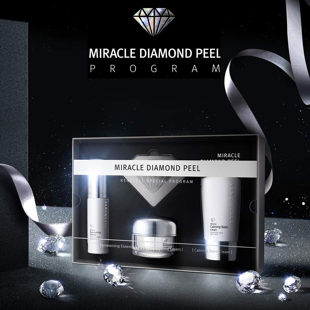 [Rene Cell Miracle Diamond Peel Program Set - Dia Peel Pouch + Renewming Essence + Renewming Cream + Calming Balm Cream