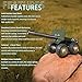 TIETHEKNOT Stainless Steel Mini Cannon Model with Recoil Mechanism - Perfect for Outdoor Games and Collectors’ Gift Firecracker(Four Wheels)