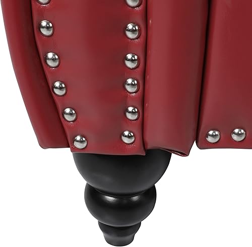 Miniatura 54 de RARZOE Moderno juego de sofá de 2 piezas para sala de estar, contemporáneo con botones copetudos, de piel sintética, sofá de tres plazas y sofá de