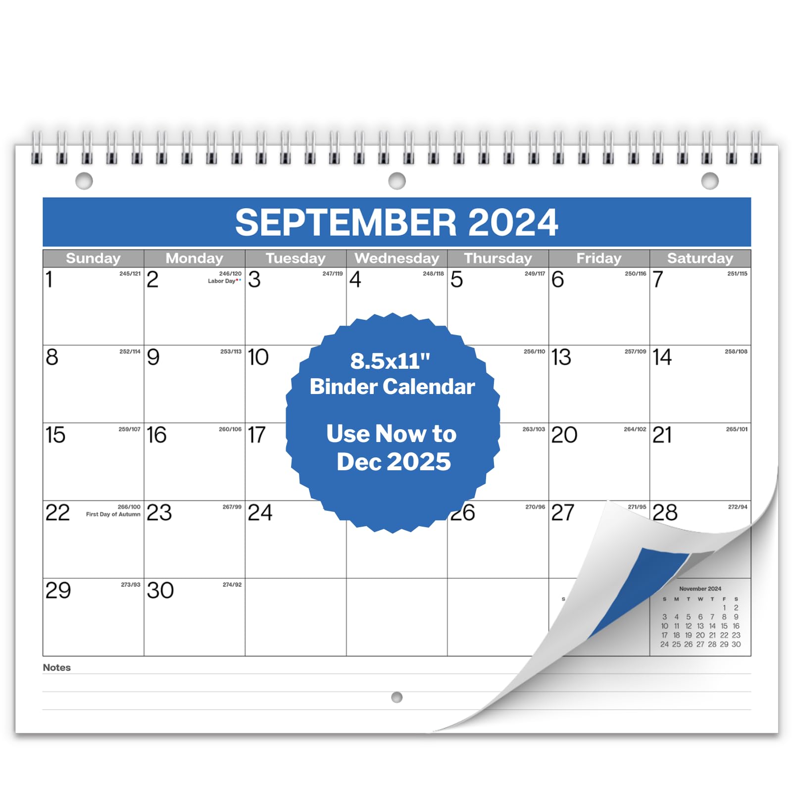 amazon-com-dunwell-3-hole-punched-binder-calendar-2025-8-5x11-use-now-to-december-2025-small-calendar-for-3-ring-binder-8-5-x-11-three-hole-calendar-2024-2025-for-binder-folder-desk-or-wall-office-products
