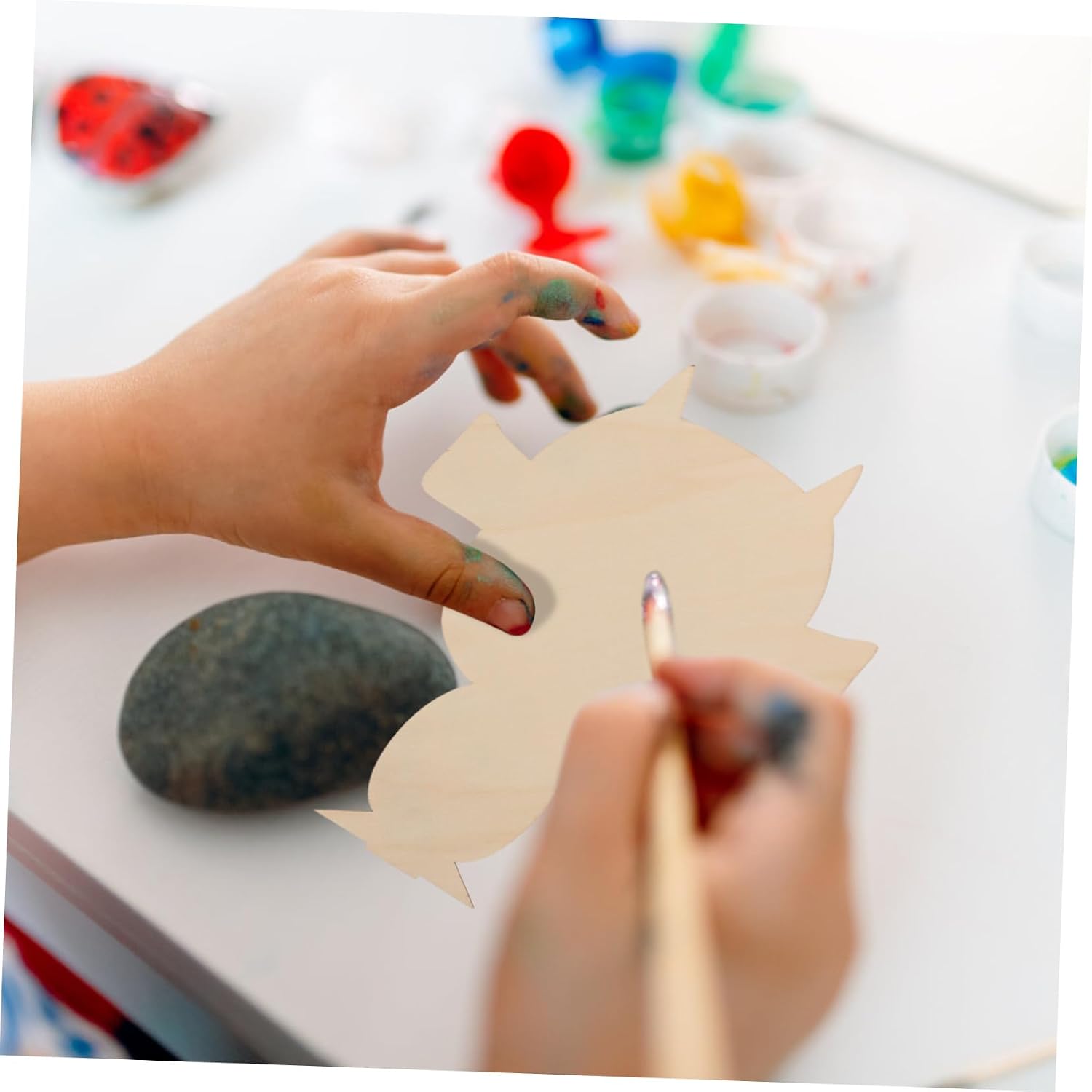 ARTIBETTER 5pcs Character Embryo Clay Board DIY Clay Wood Board for Artistic Creations