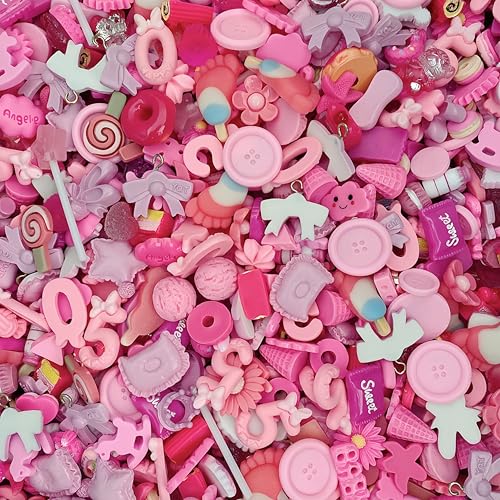 Image of Ulalaza 100pcs Slime Charms Mixed Set Resin Flatback Making Supplies For DIY Craft Making And Ornament Scrapbooking Beads Assorted Candy Fruit Cake Ornament