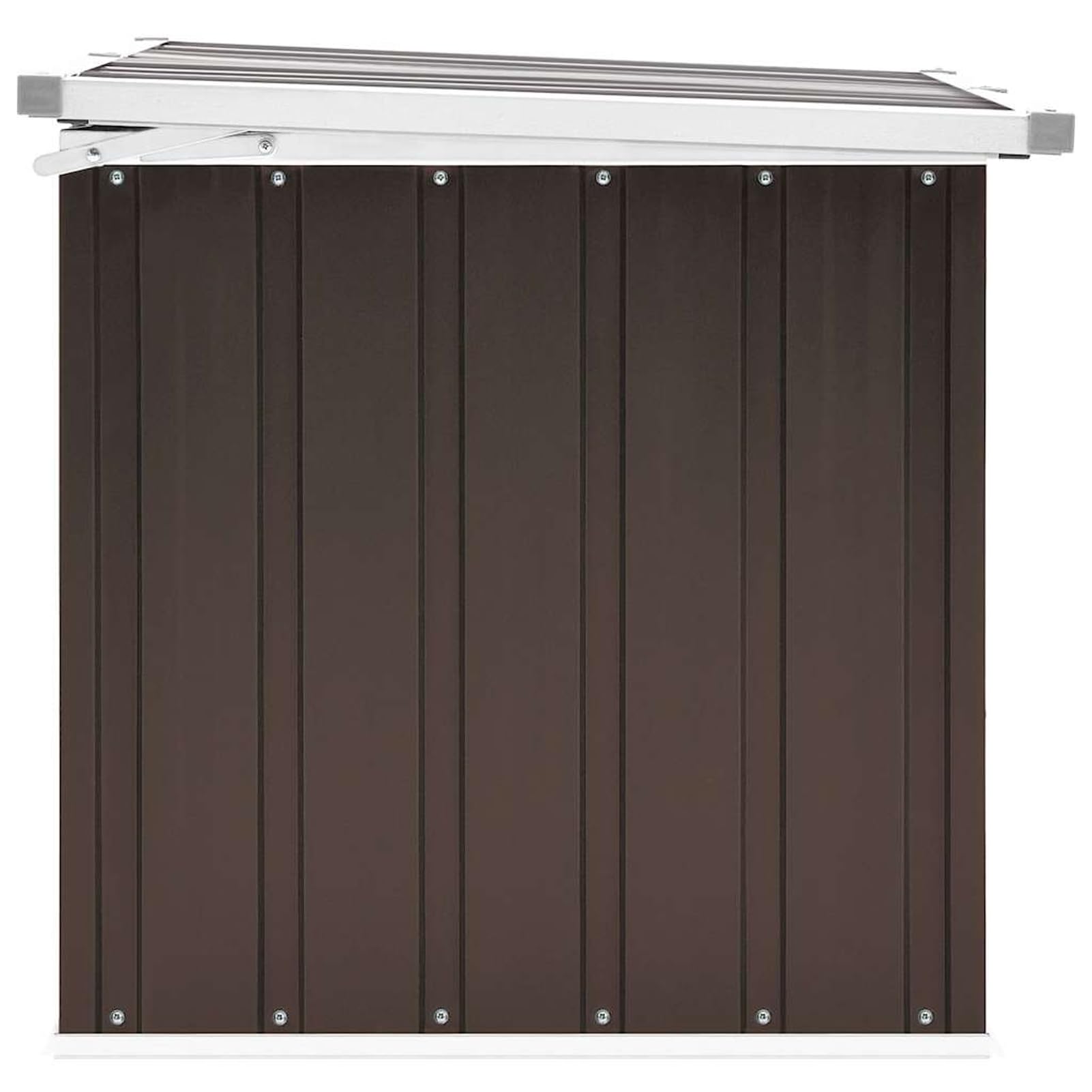 Caja de jardín, caja de cojines, caja de almacenamiento, muebles de jardín, caja de herramientas, caja de balcón, para jardín, terraza, marrón, 129 x 67 x 65 cm