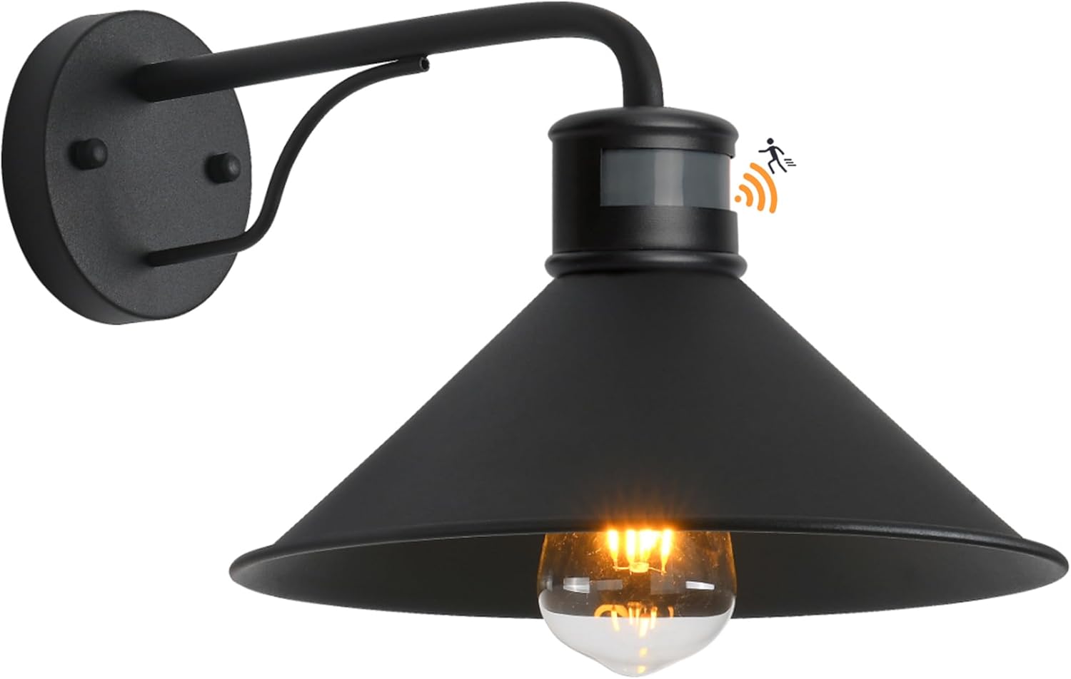 VICTOGATE 1 Pack Motion Sensor Outdoor Barn Lights, 10" Industrial