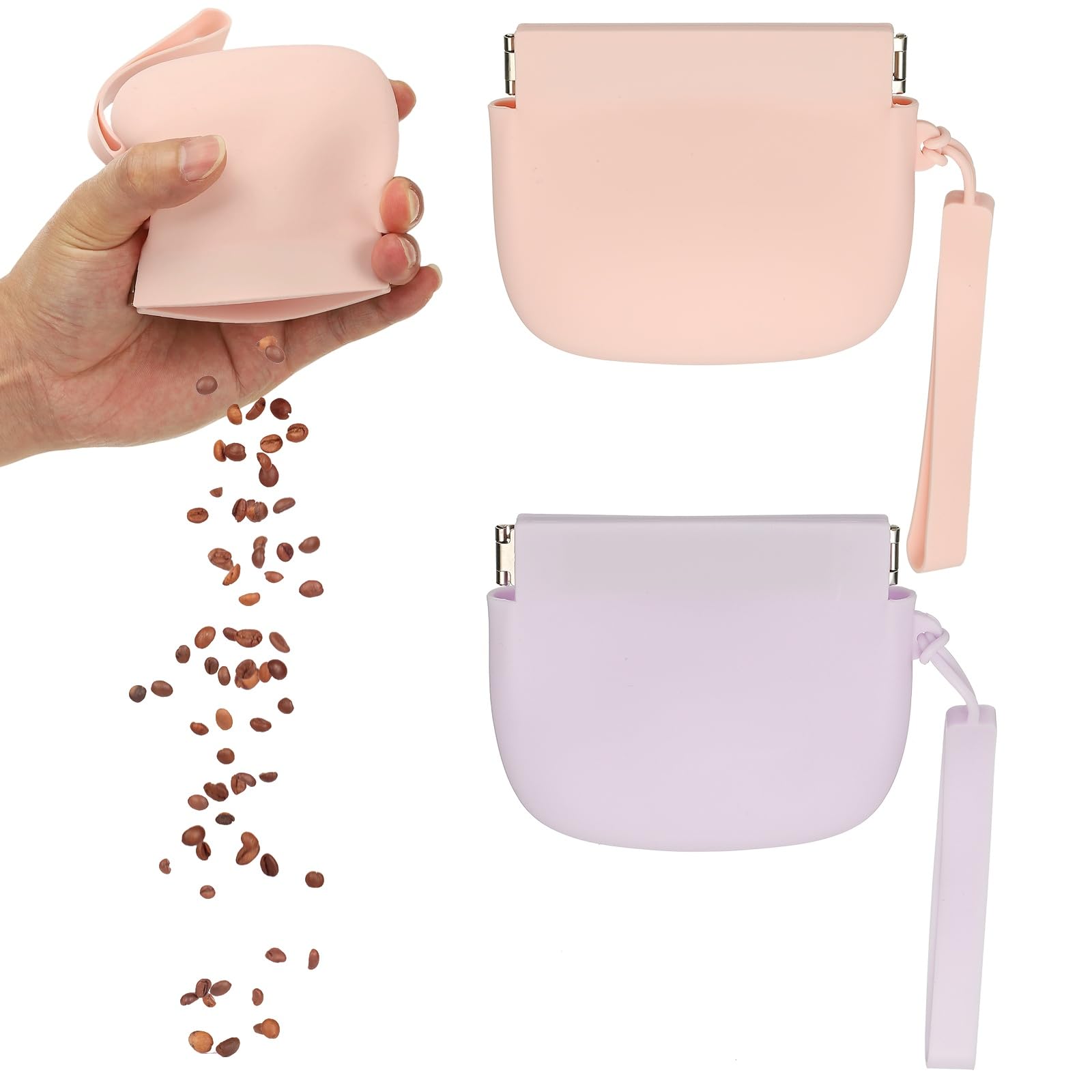 Pochette à friandises en silicone pour chien et chat lot de 2 pièces