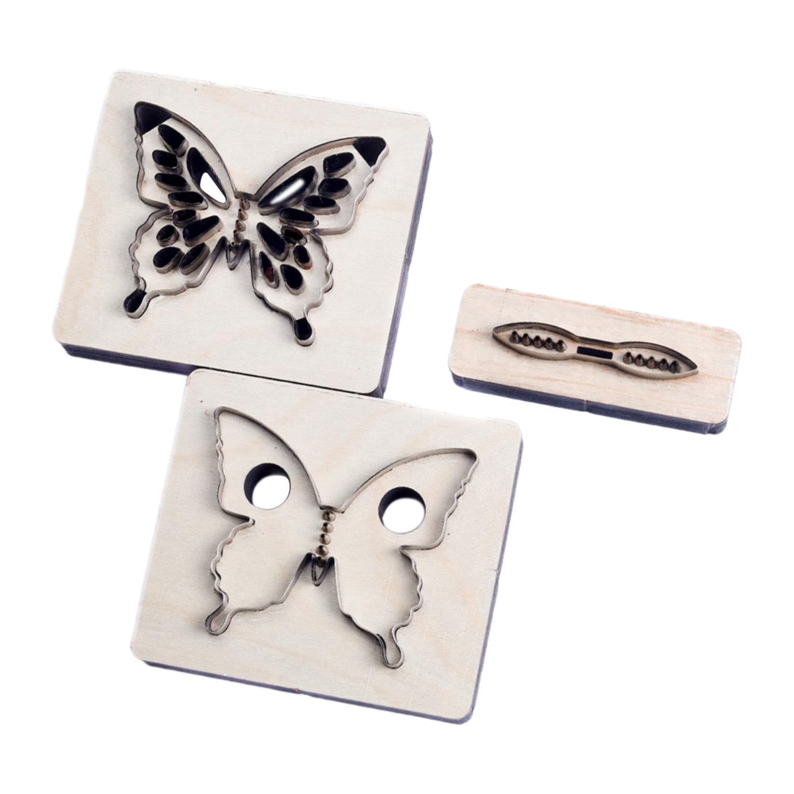 Generic Mariposa Troquelado de Cuero Herramienta de Corte para Manualidades Troquelado en Madera Plantilla para Bolsos Correa Troquelado a Mano Adecuado para