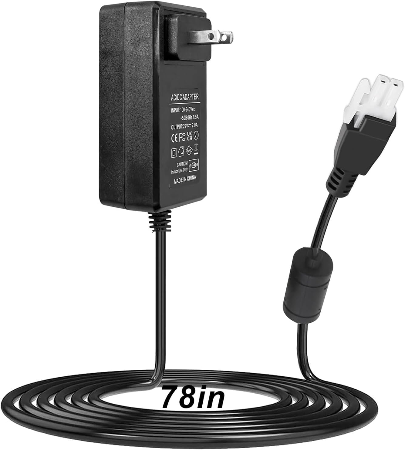 24V Power Adapter for SMPS002 Homeline Deskline Adjustable Bed Frame, Compatible with Leggett & Platt and Beautyrest Adjustable Bed Base Frame ASW0551-24020002A DC Power Cable Charger
