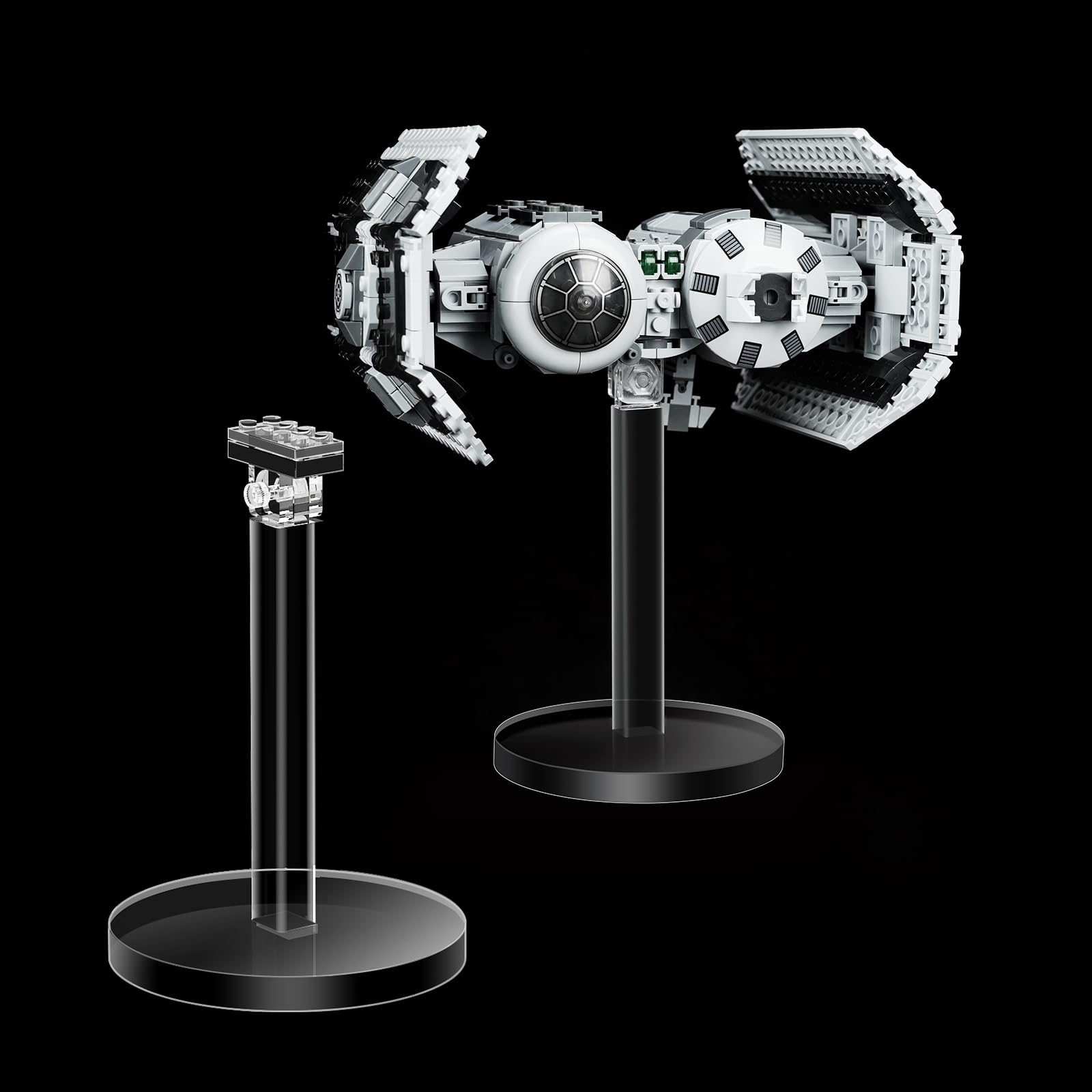 cooldac Acryl-Display-Ständer für Tie Bomb 75347, Display-Halterung Kompatibel mit U-Wing Starfighter 75399(Nur Ständer, Modell nicht enthalten)