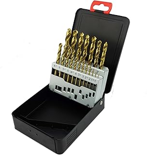 NORTOOLS Drill Bit Set HSS Round Shank TiN Co...,