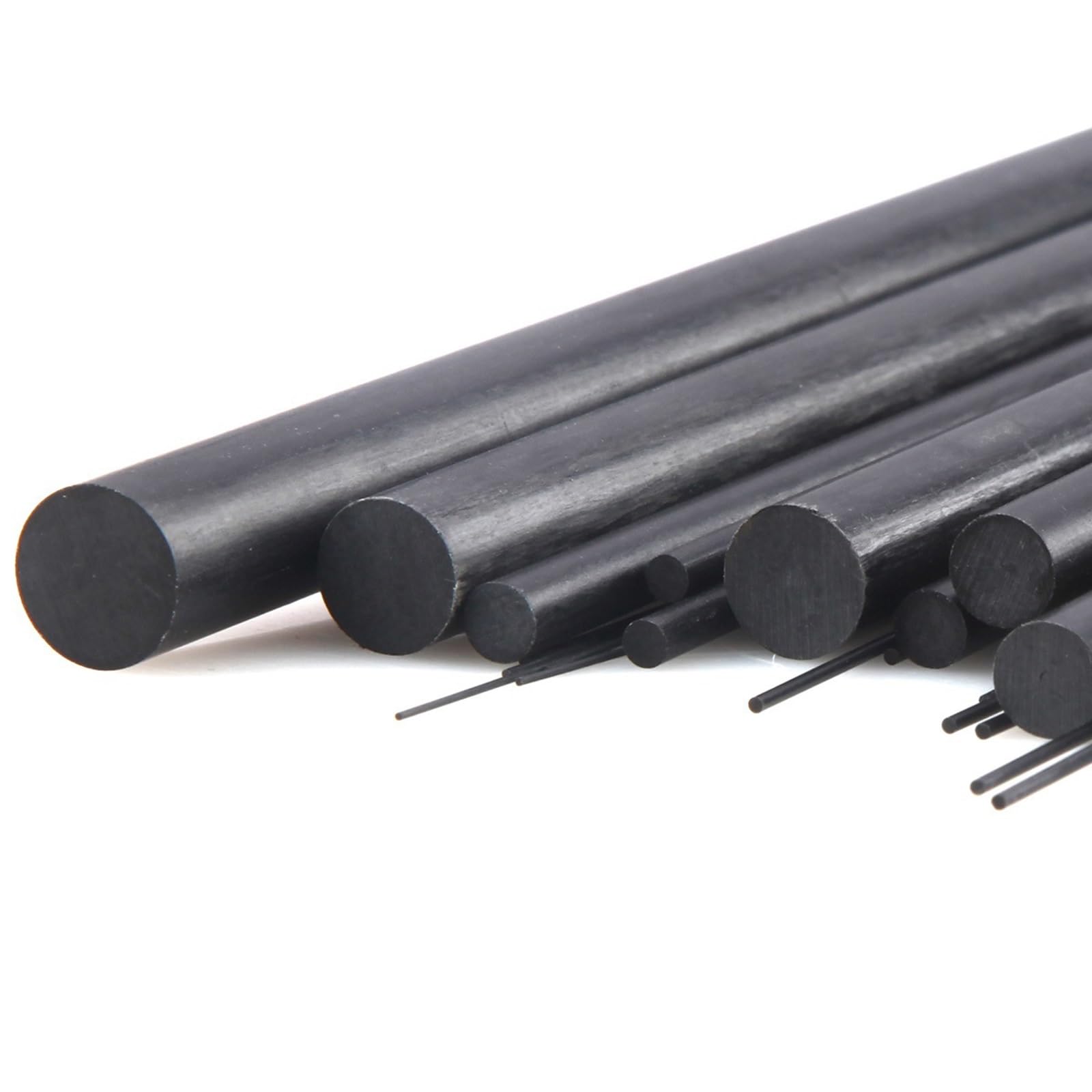 1pcs Aste tonde solide in fibra di carbonio