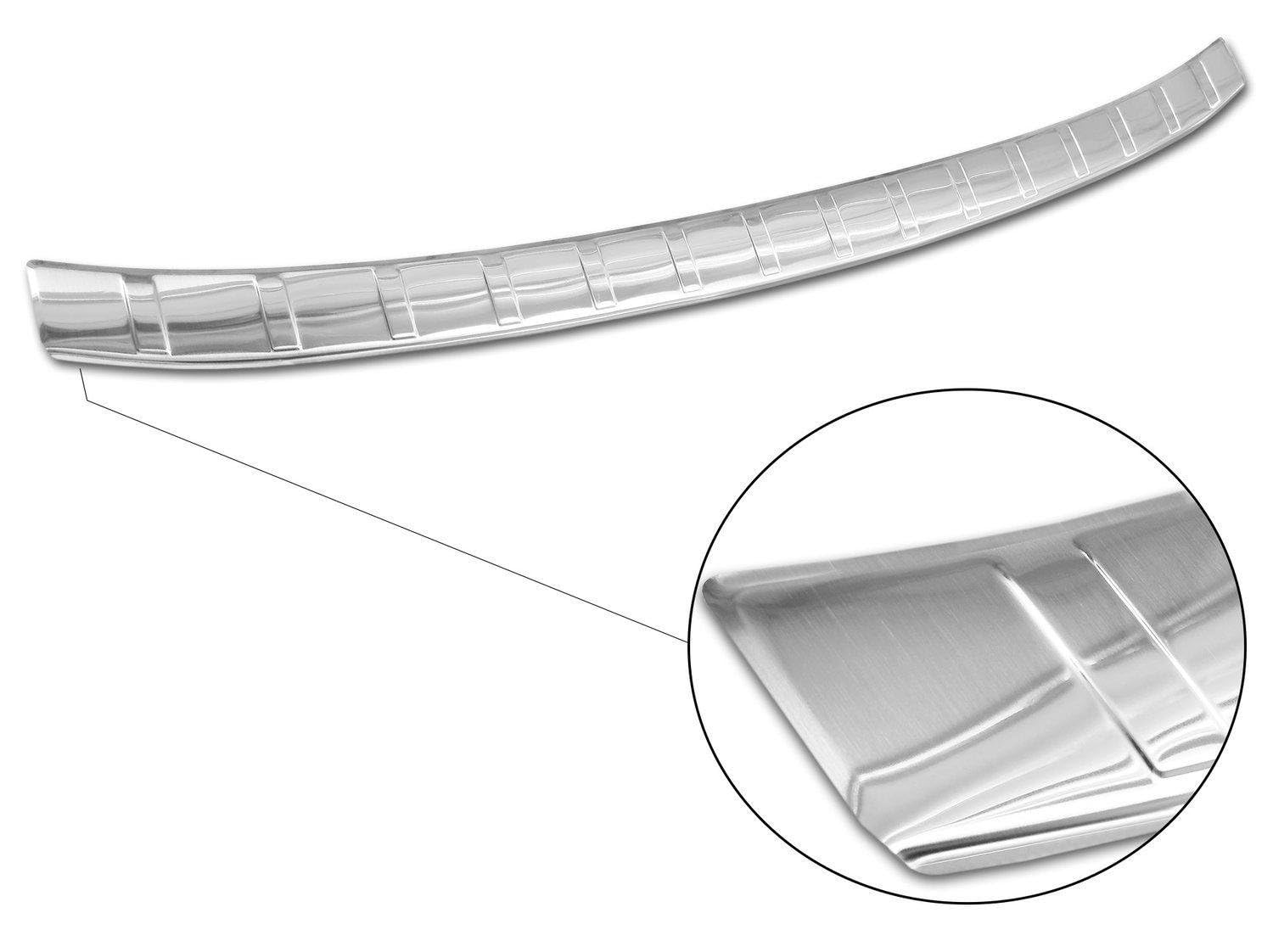 AVISA | Protezione Paraurti Posteriore | Compatibile con Audi Q3 2018+; Acciaio Inossidabile, Spazzolato, Argento; Proteggi il Paraurti Posteriore della tua Auto dai Danni