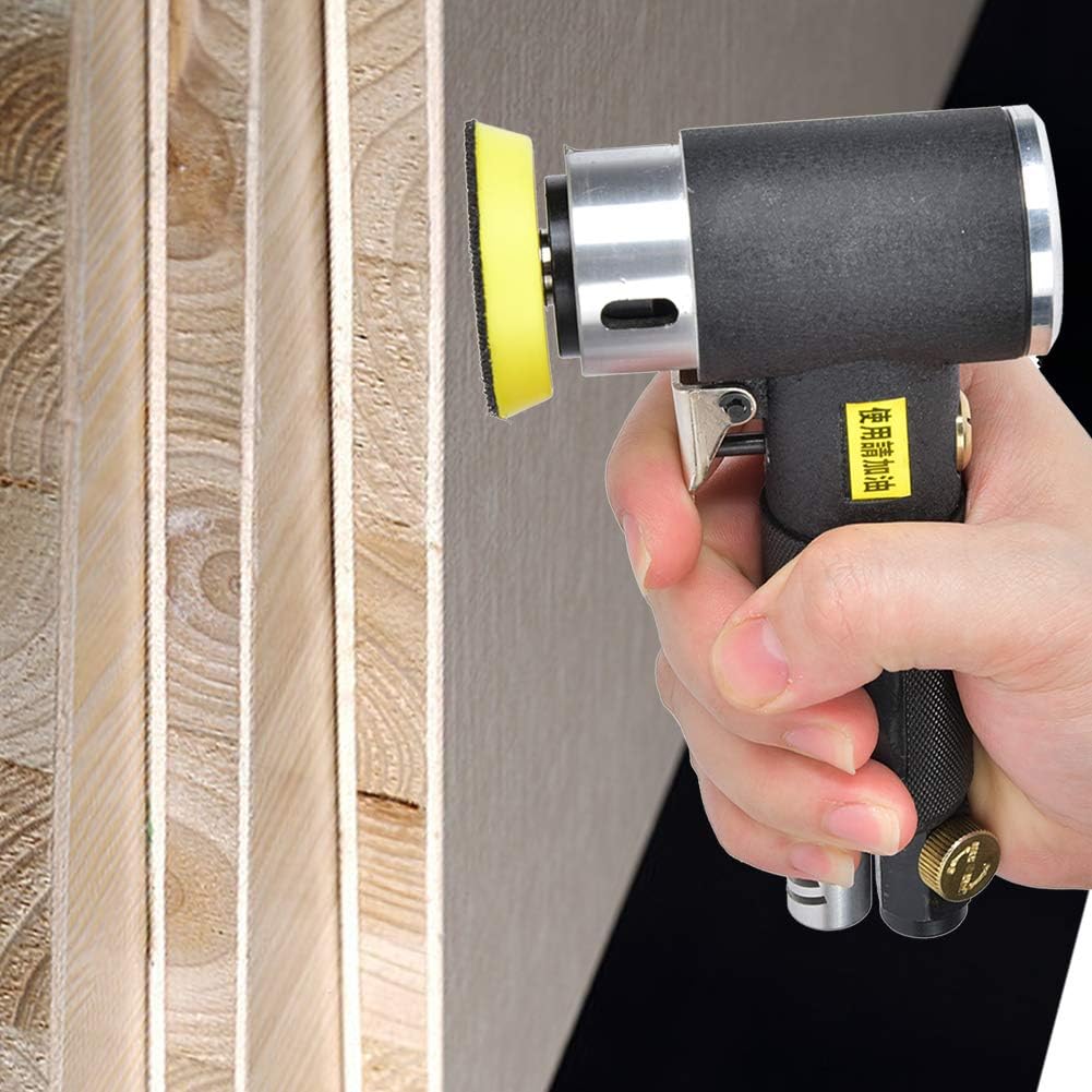 High Rotating Speed Air Sander 2500rpm Alloy Pneumatic Right Angle Polishing Grinding Machine with Sanding Pad Replacement for Grinding Polishing