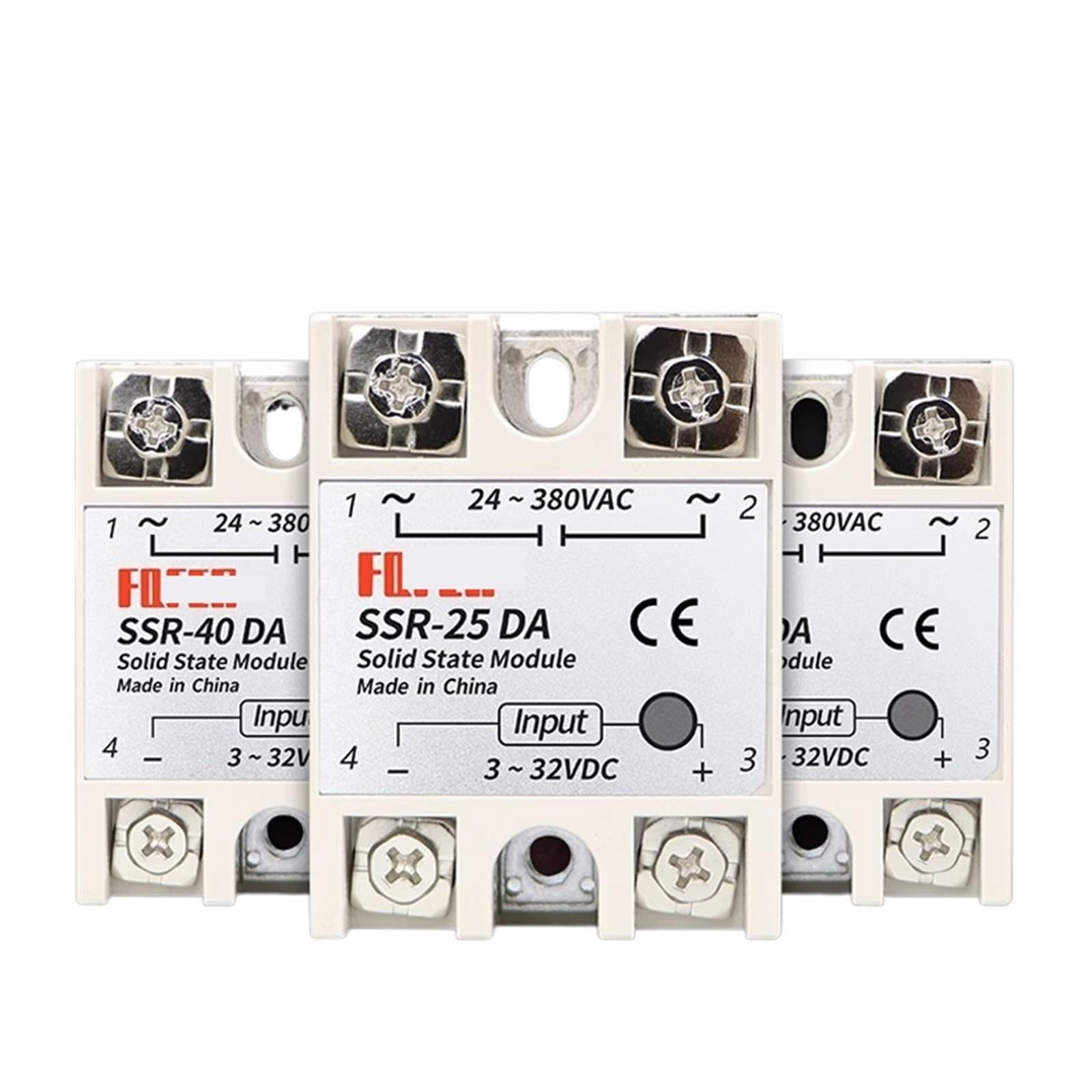 Relais statique 40A SSR 24-480VAC commande 3-32VDC monophasé