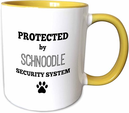 Miniatura 9 de 3dRose Taza "Protected By Schnoodle Security System", 15 onzas Blanco,Negro/Blanco,Azul/Blanco,Verde/Blanco,Rojo/Blanco,Amarillo/blanco