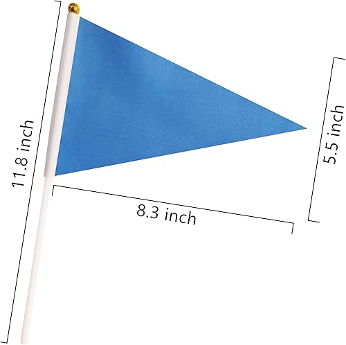 Miniatura 6 de Paquete de 27 banderas de banderines de color sólido, pequeñas, pequeñas, lisas, blancas, rojas, azules, negras, verdes, amarillas, moradas,