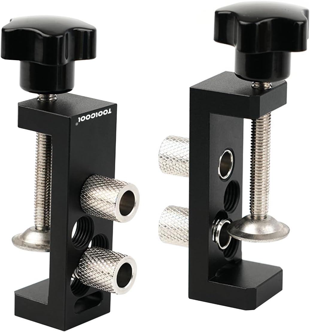 TOOLCOOL Aluminum Profile Drill Guide Access Hole Drill Jig For 2020 2040 3030 3060 4040 European Standard Aluminum Extrusion Profile (Double Holes)
